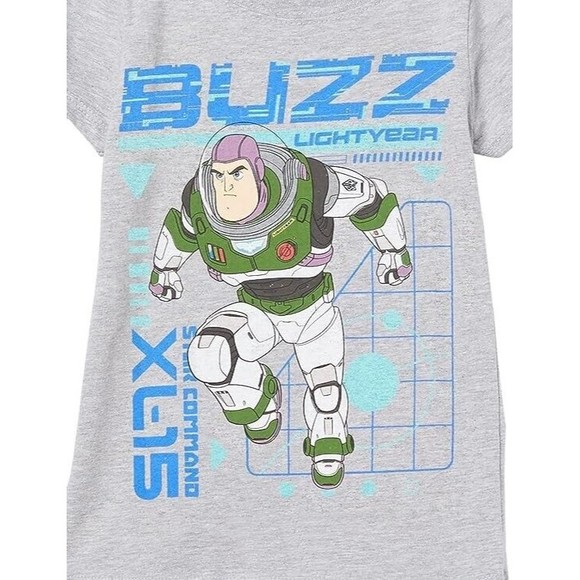 Disney Boys' Big Lightyear Buzz Xl-15 Star Command Short Sleeve Tee Size 18/20 - Picture 2 of 2